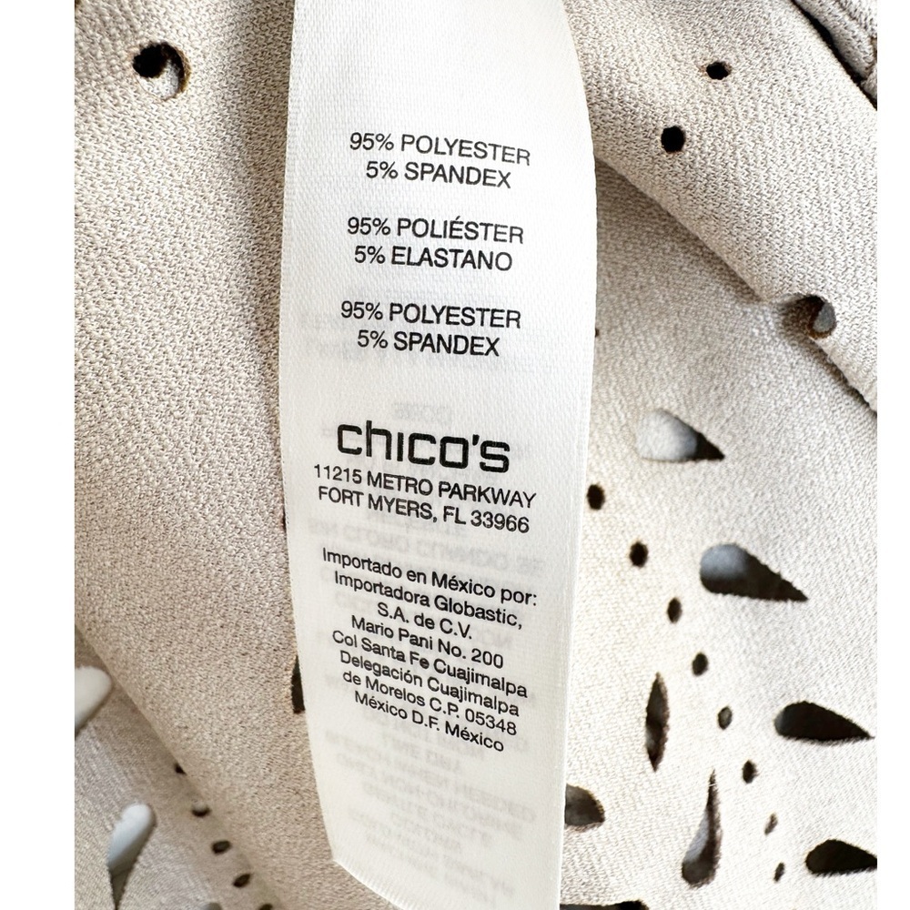 Chico's Faux Suede Laser Cut Cardigan Jacket
Size 0 (Small) Tan Western Cowgirl - Picture 6 of 7